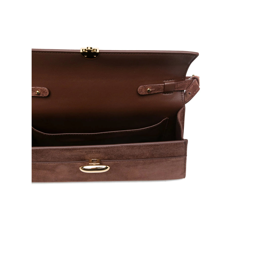 Calf Suede Top Handle Bag