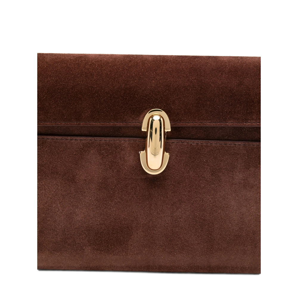 Calf Suede Top Handle Bag