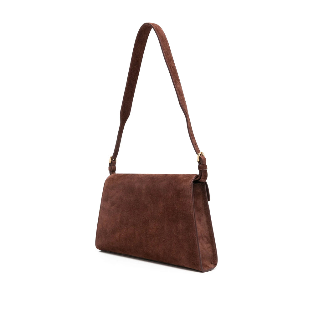 Calf Suede Top Handle Bag