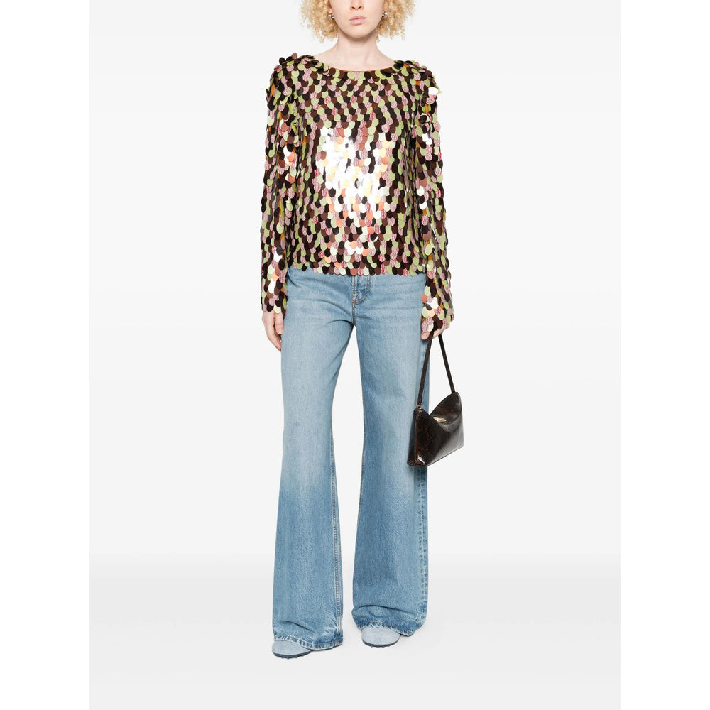 Cropped Sequin Top