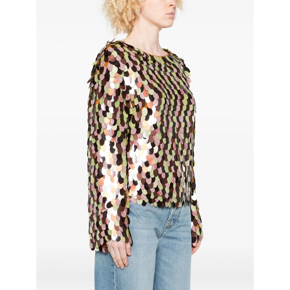 Cropped Sequin Top