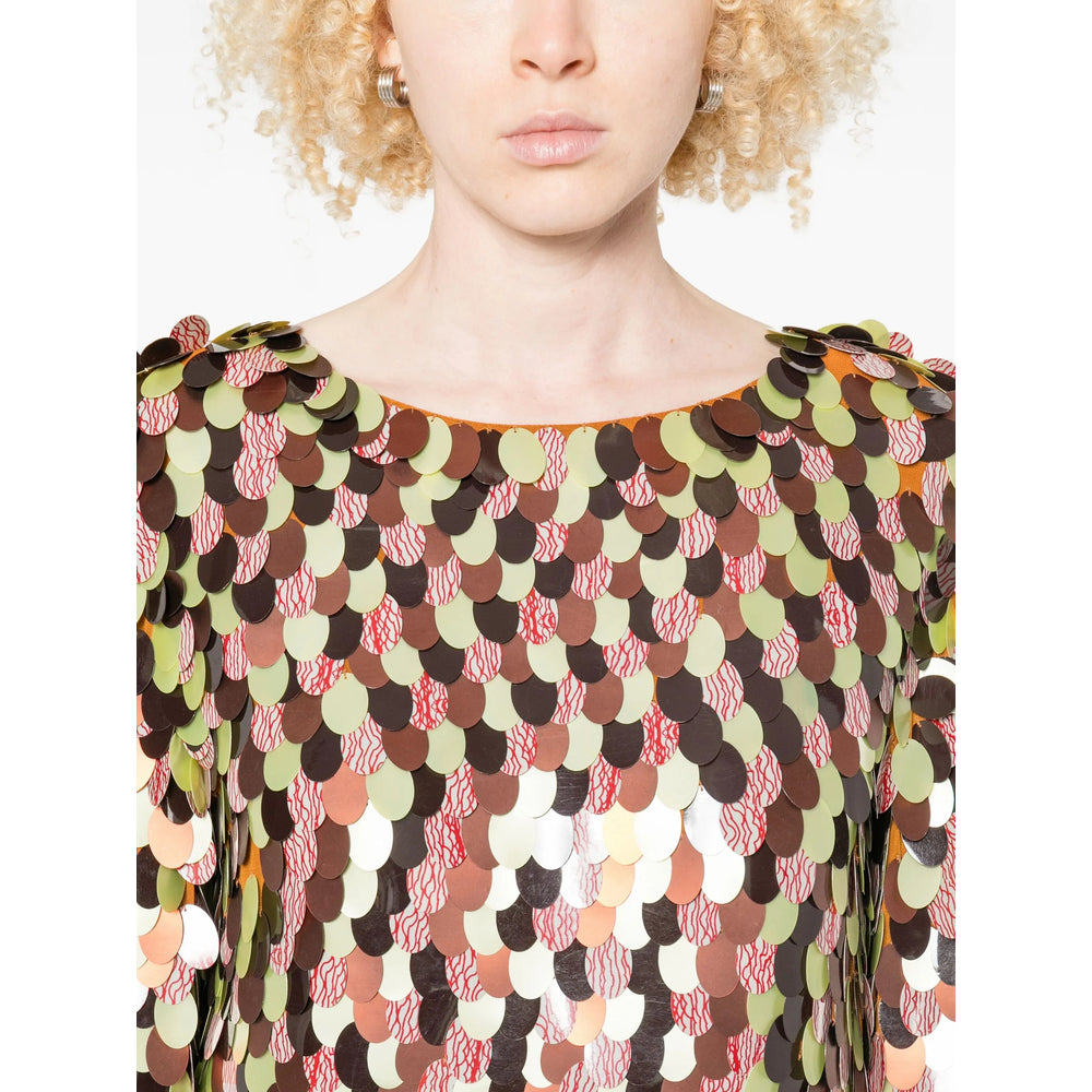 Cropped Sequin Top