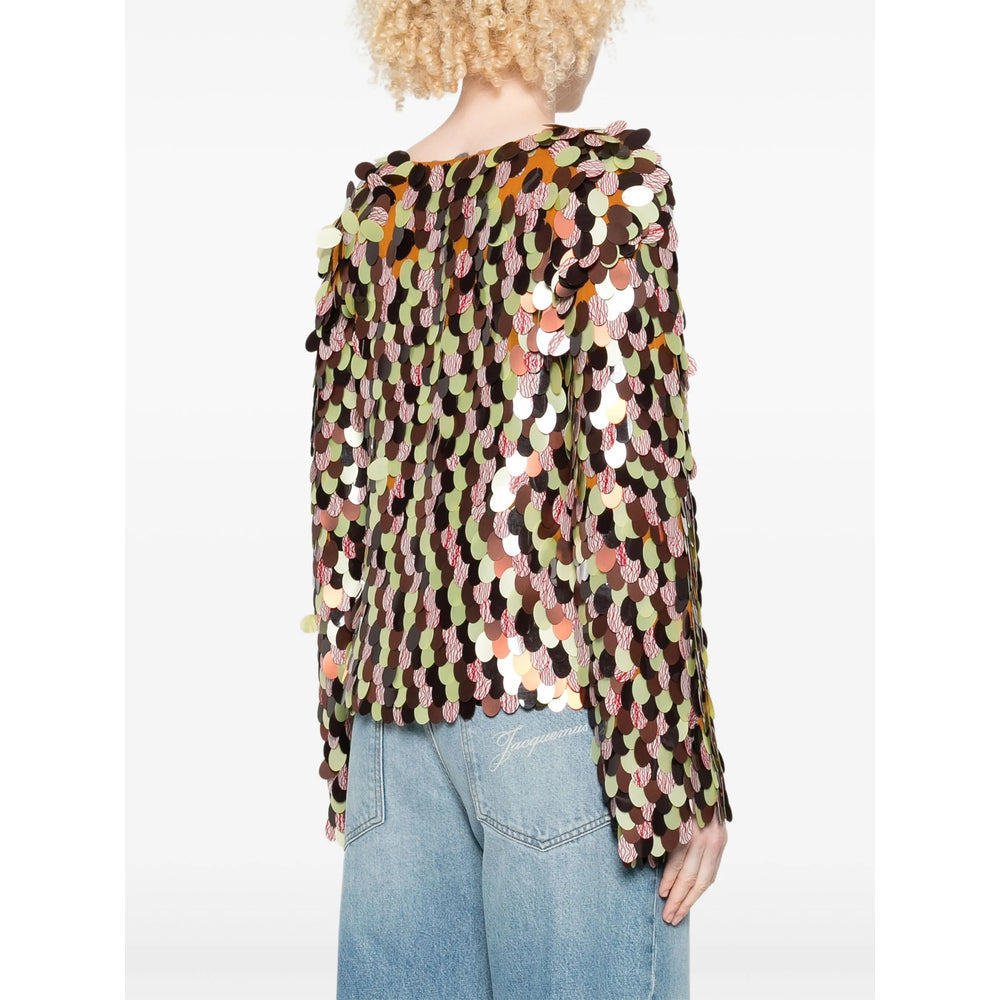 Cropped Sequin Top