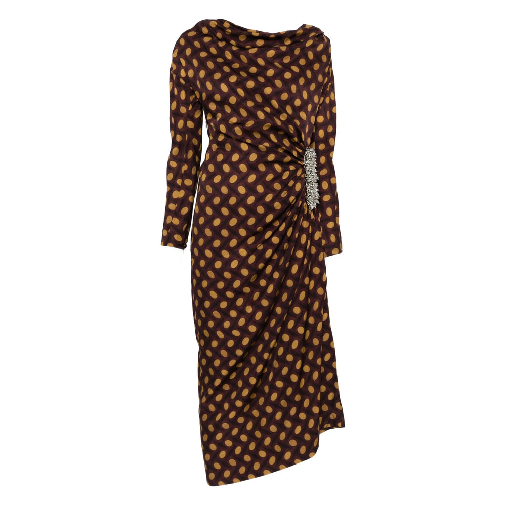 Dark Brown Polka Dot Coat