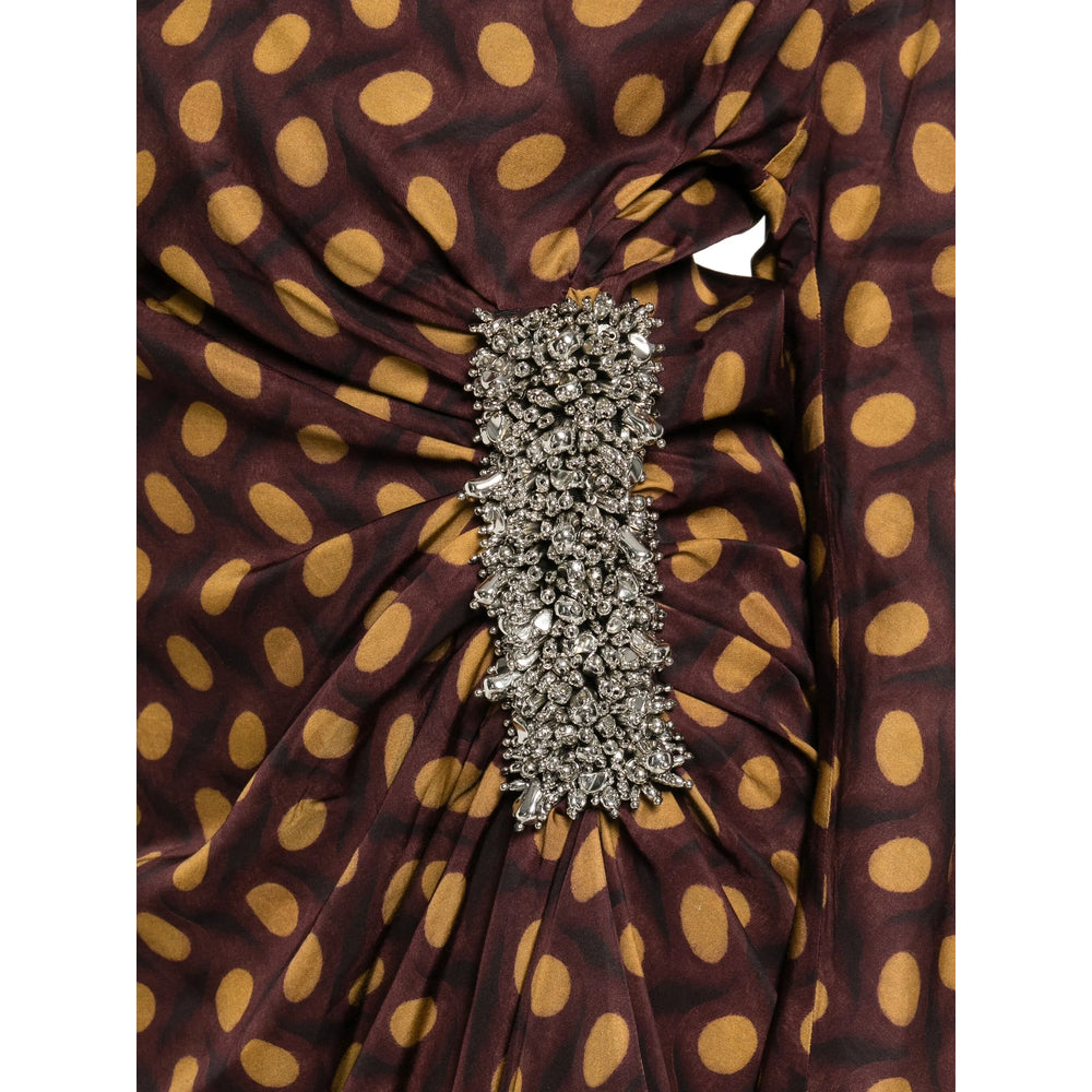 Dark Brown Polka Dot Coat