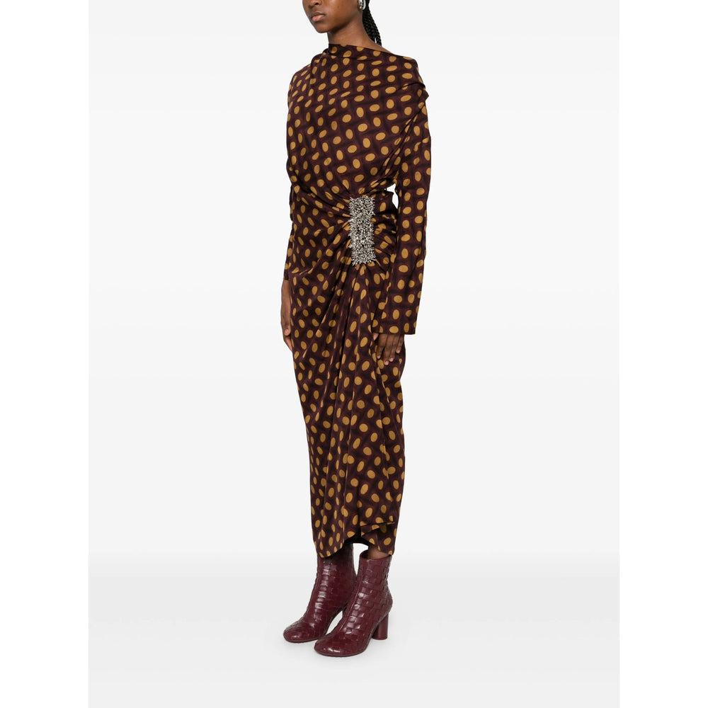 Dark Brown Polka Dot Coat
