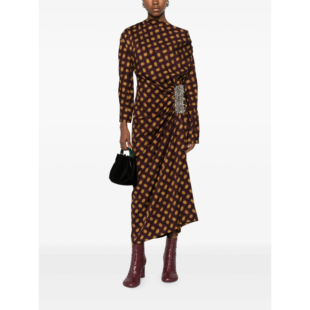 Dark Brown Polka Dot Coat
