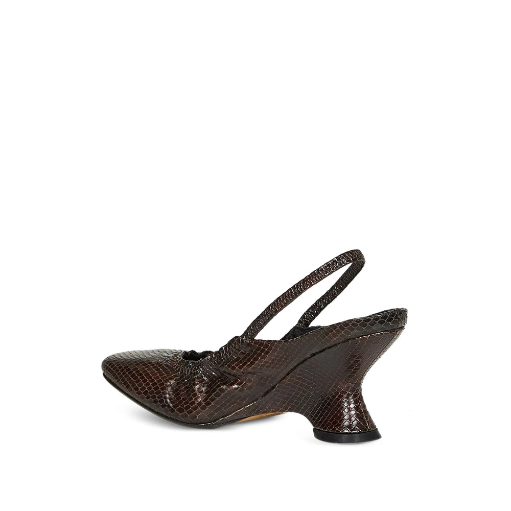 Lizard Embossed Calf Strap Sandal