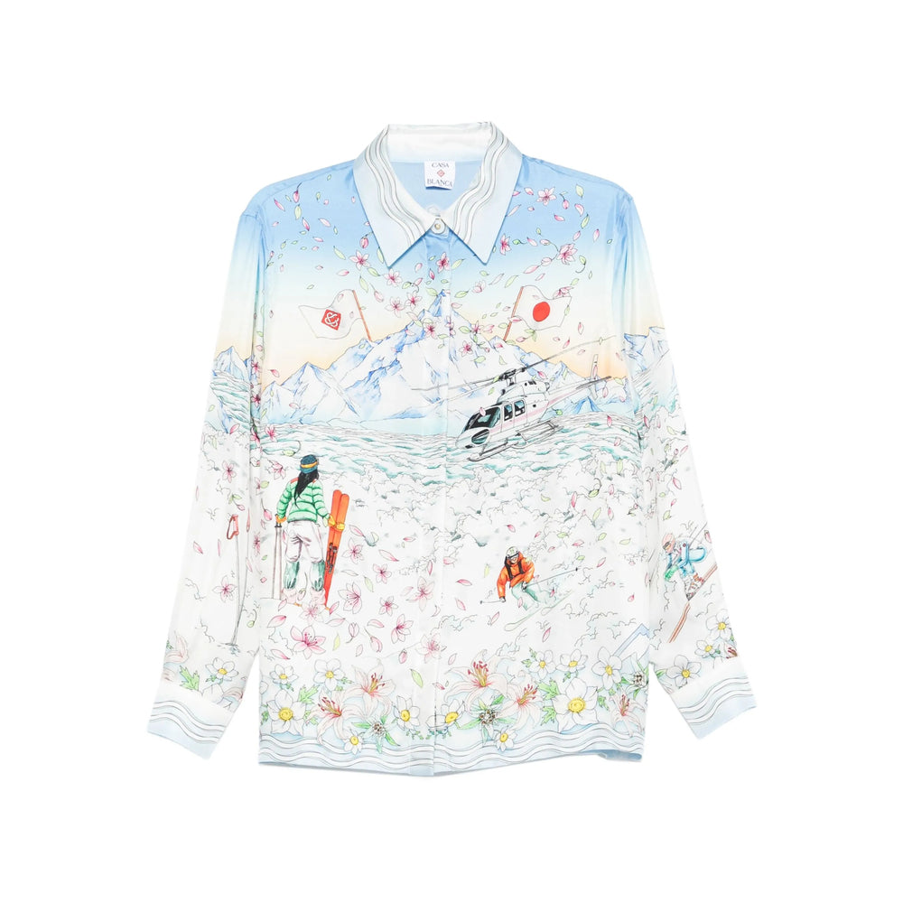 Light Blue Print Shirt