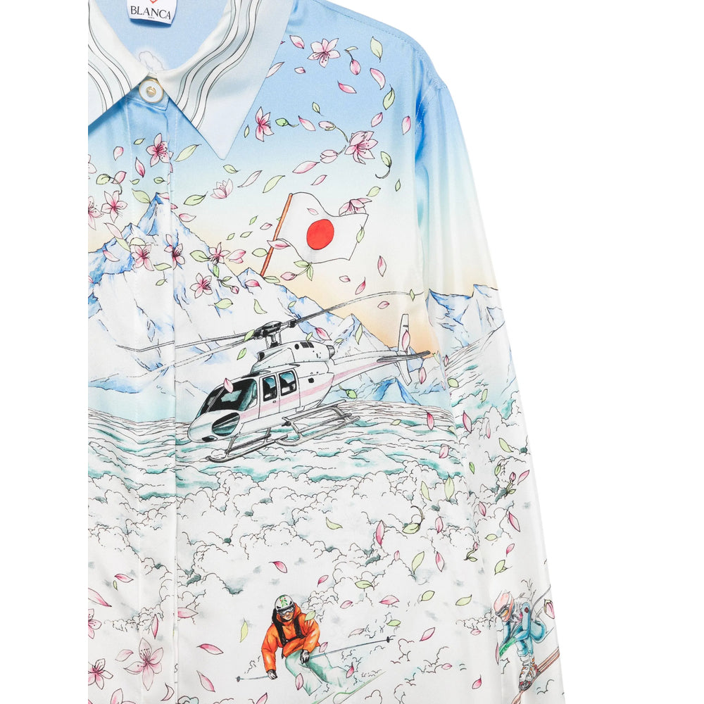 Light Blue Print Shirt
