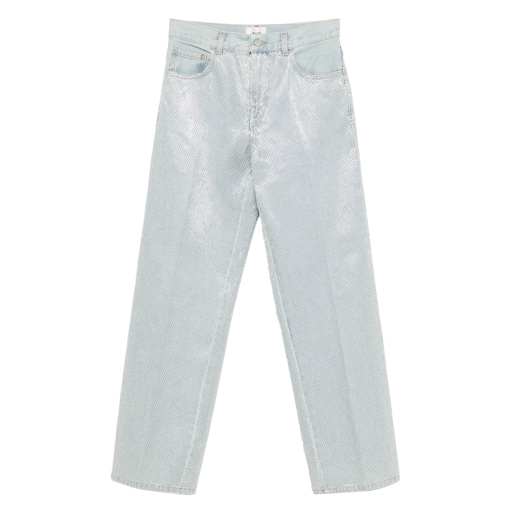 Blue Sequin Work Pant