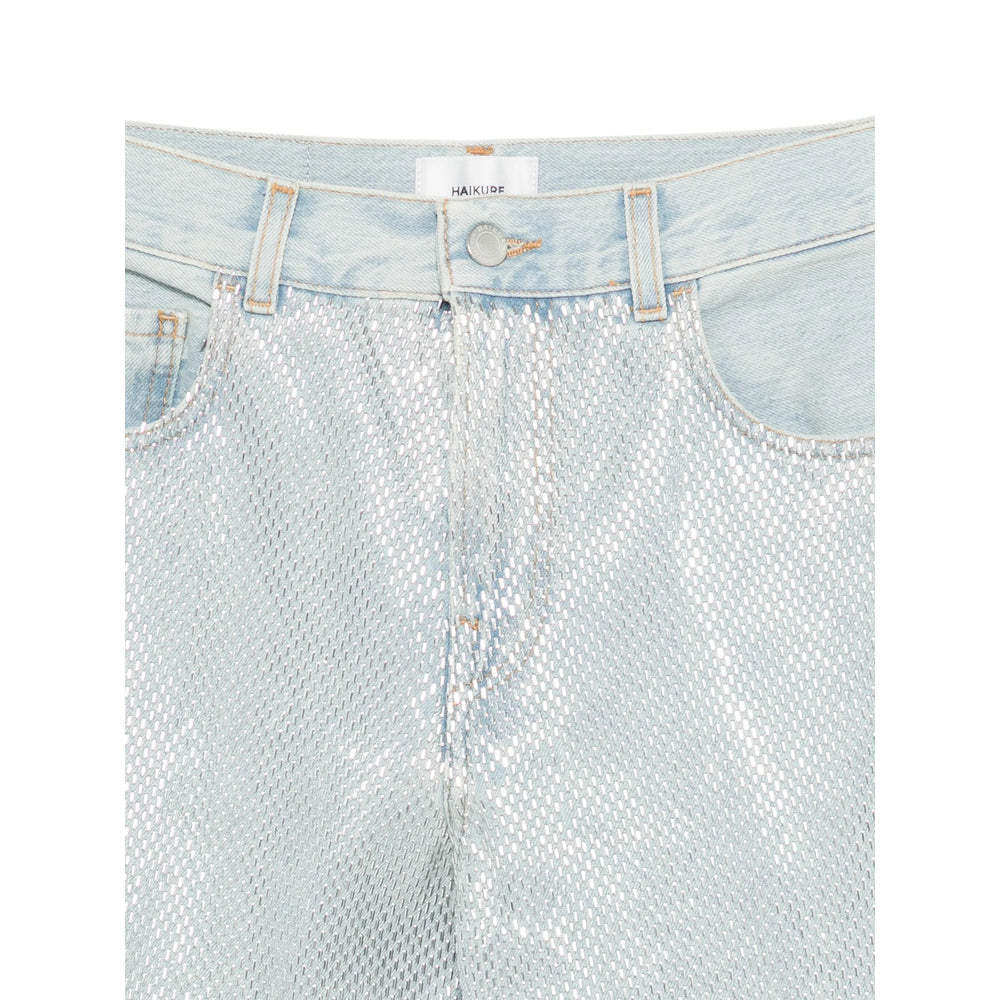 Blue Sequin Work Pant