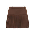 Brown Twill Pleat Belt