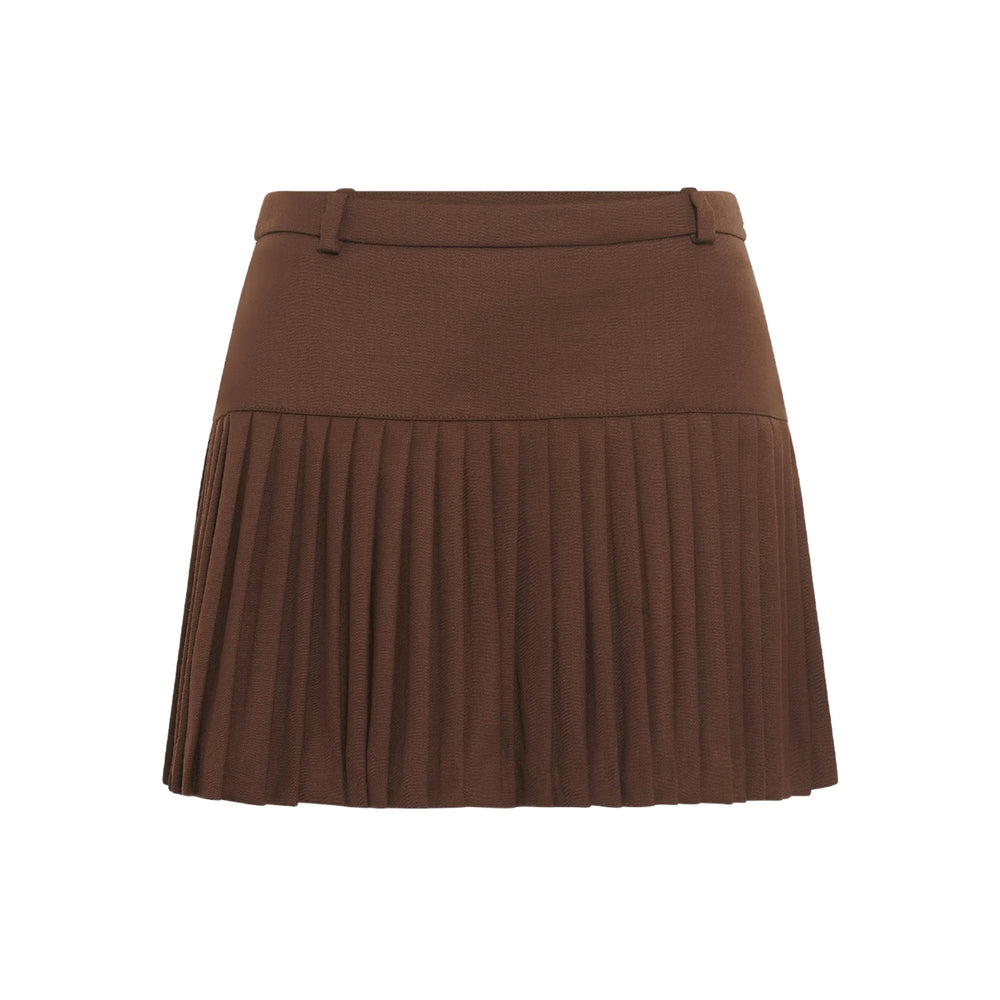 Brown Twill Pleat Belt