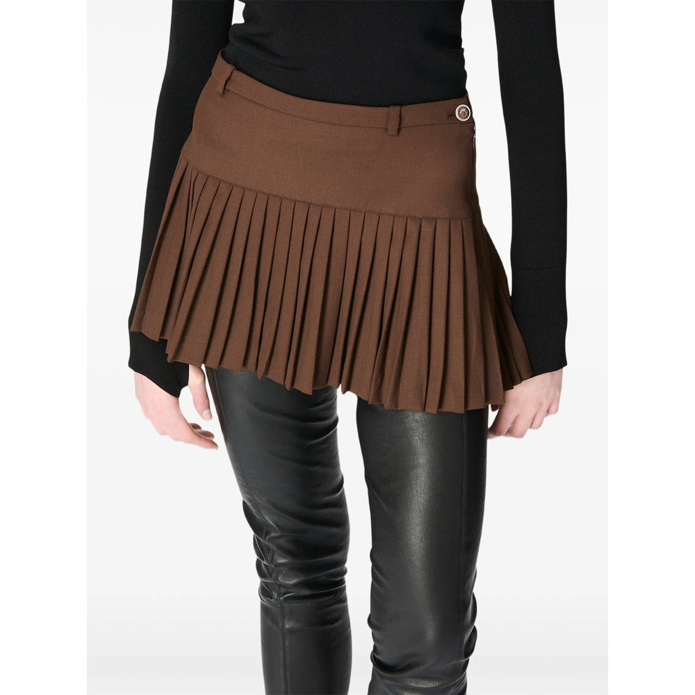 Brown Twill Pleat Belt