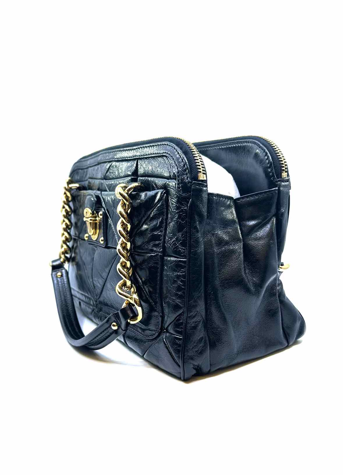 MARC JACOBS Black Leather Quilted Handbag
