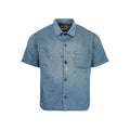 Distressed Indigo Cotton Shirt