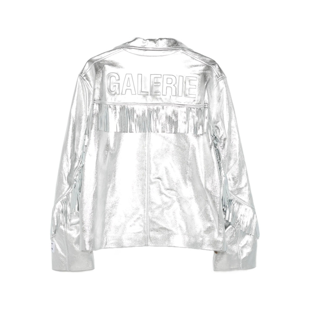 Fringed Leather Long Sleeve Top