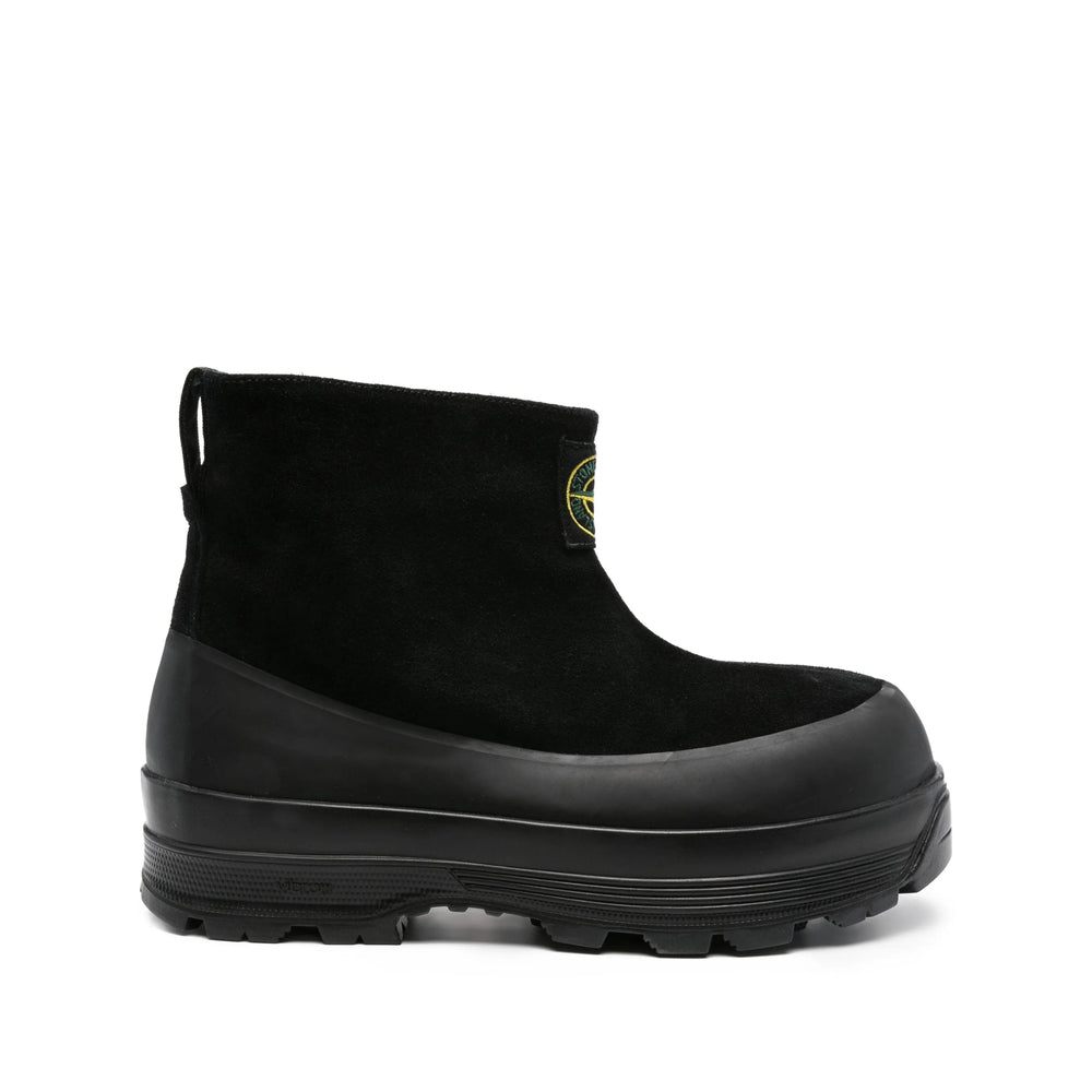 Black Suede Strap Boot