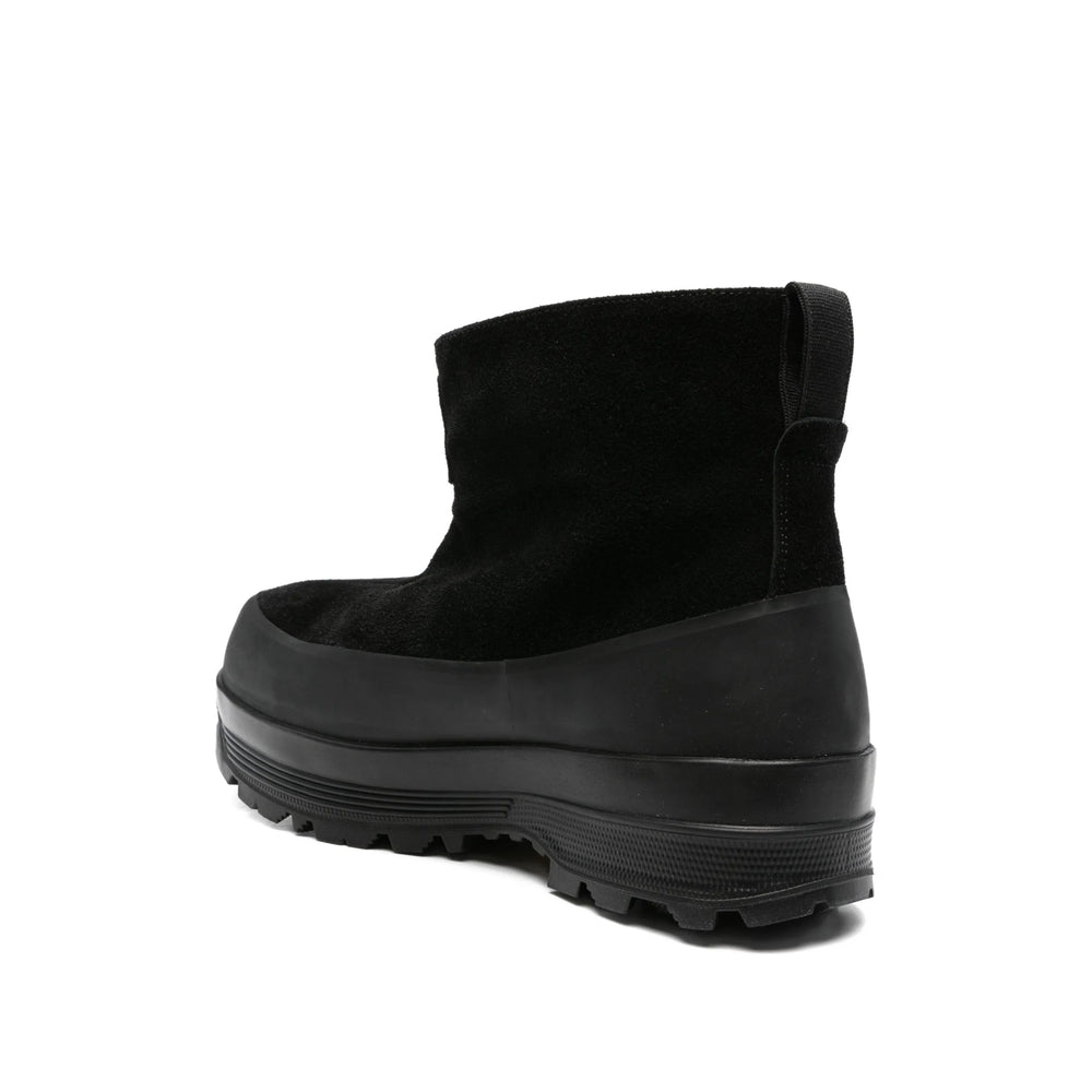 Black Suede Strap Boot