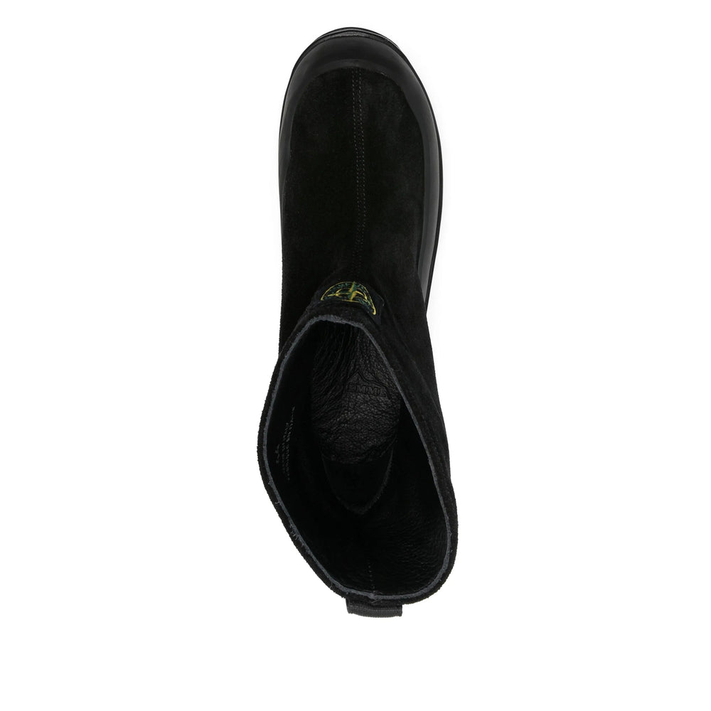 Black Suede Strap Boot