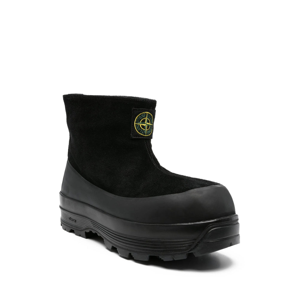 Black Suede Strap Boot