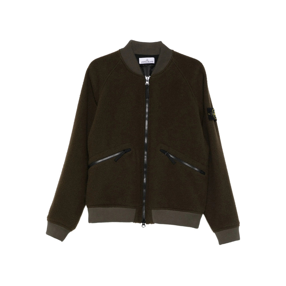 Dark Green Poly Wool Sports Jacket