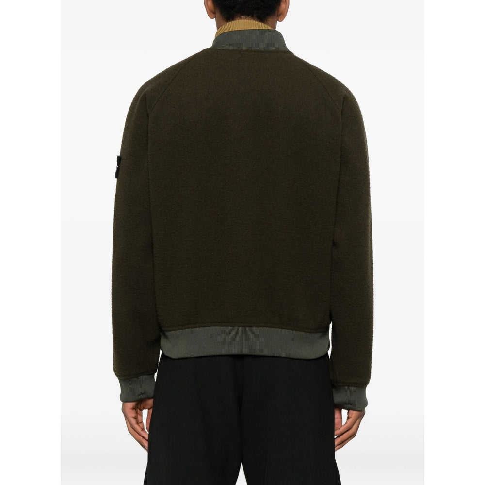 Dark Green Poly Wool Sports Jacket