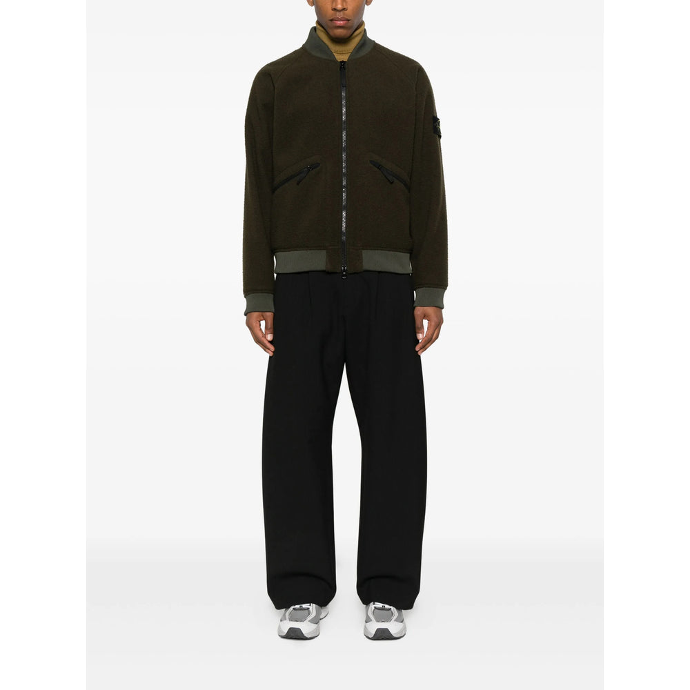 Dark Green Poly Wool Sports Jacket