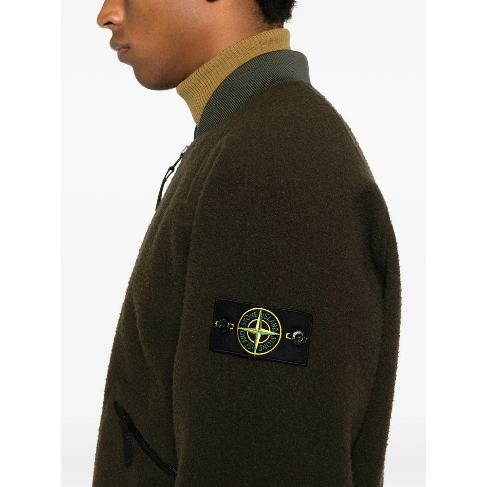 Dark Green Poly Wool Sports Jacket