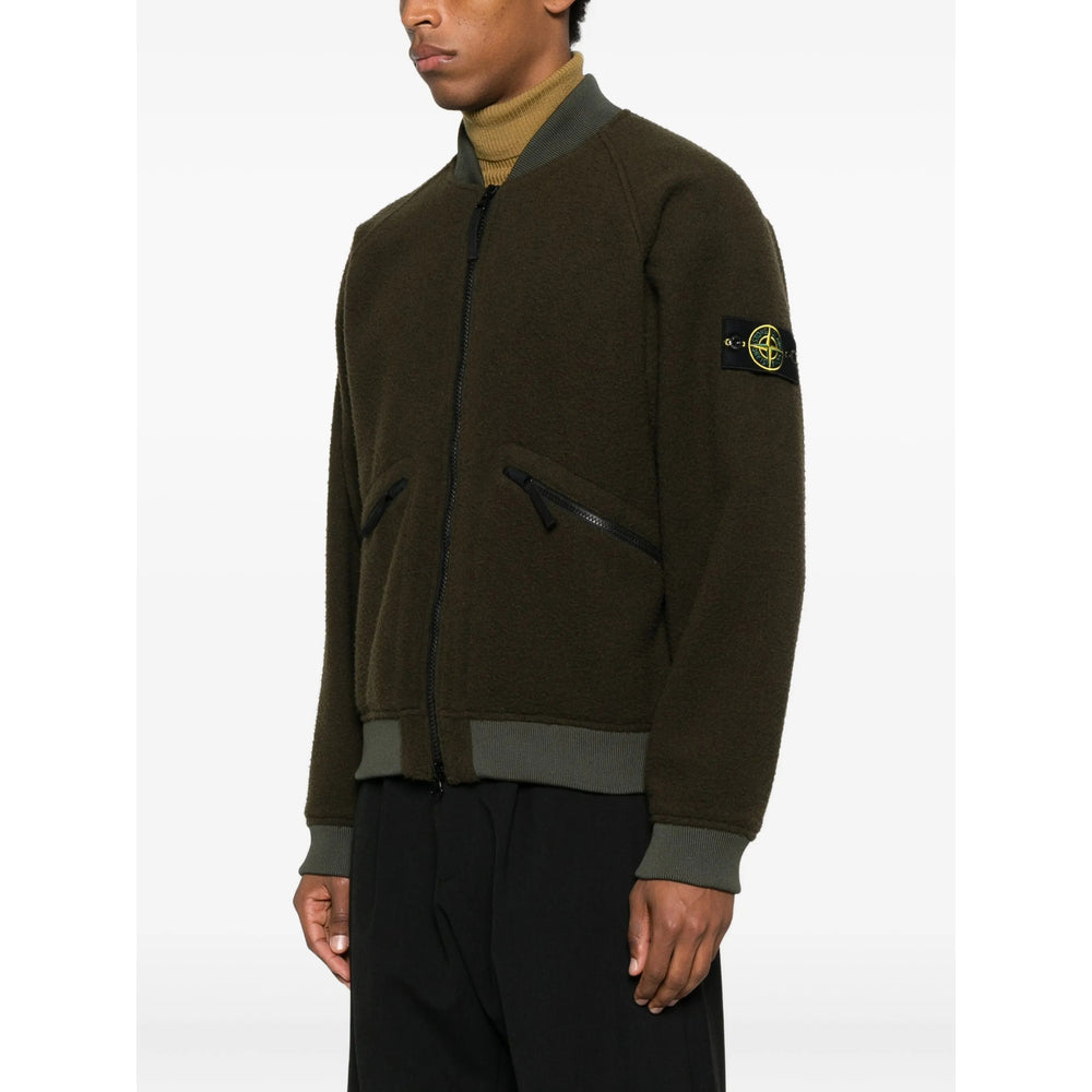 Dark Green Poly Wool Sports Jacket