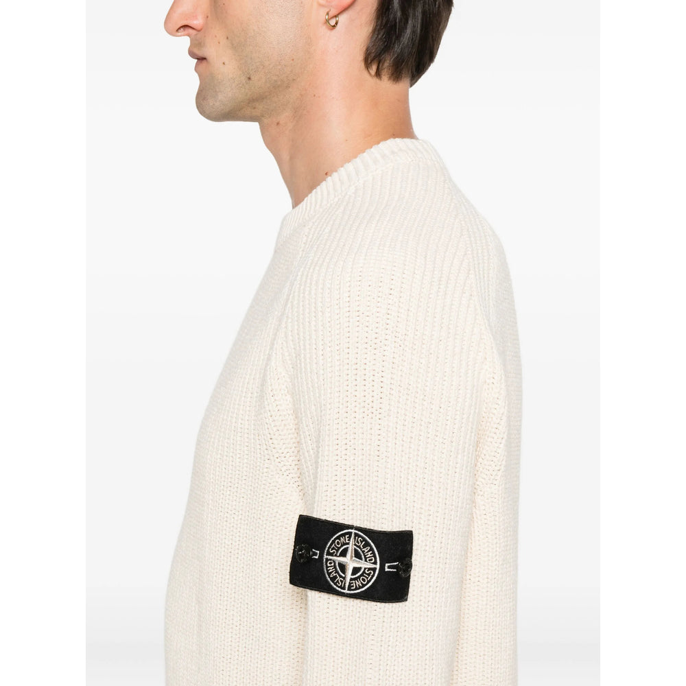 Textured Ribbed Crew Sweater
