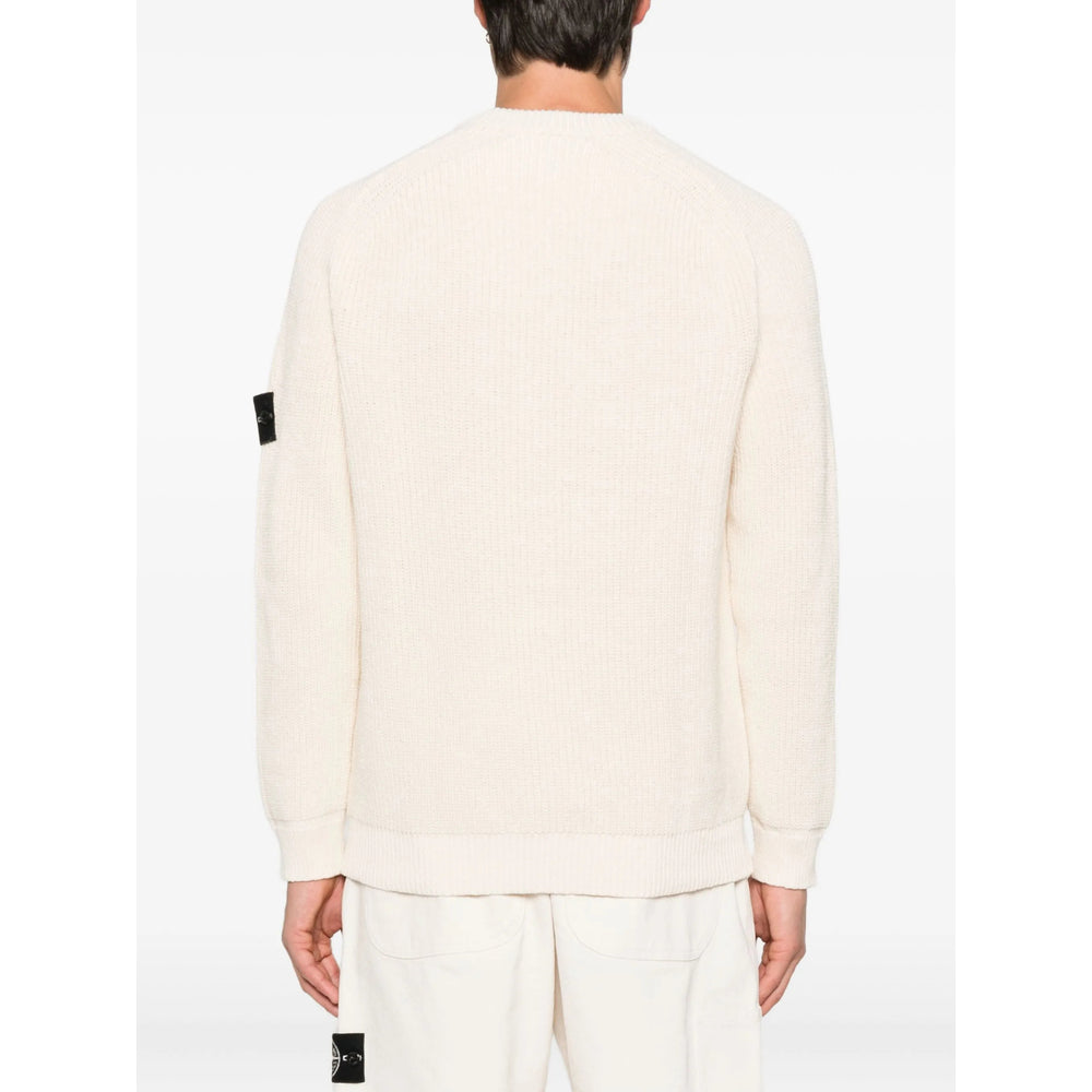 Textured Ribbed Crew Sweater