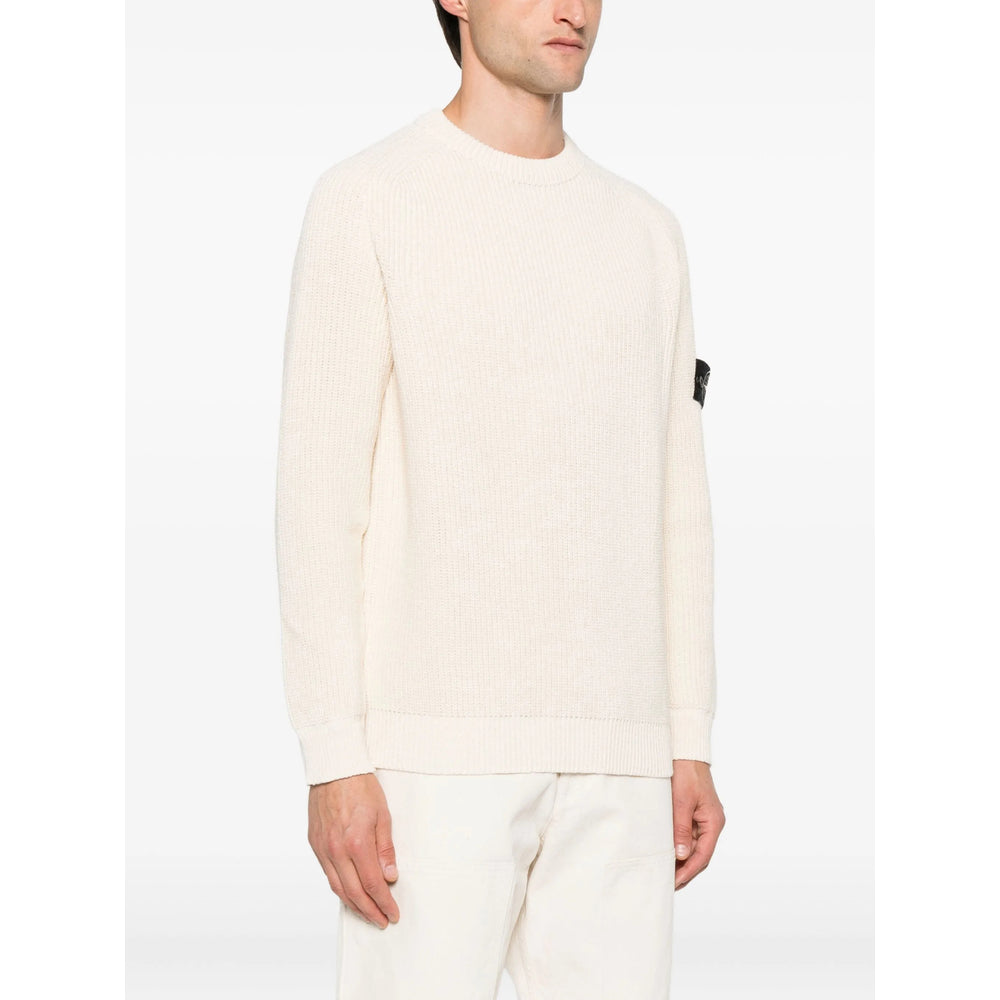 Textured Ribbed Crew Sweater