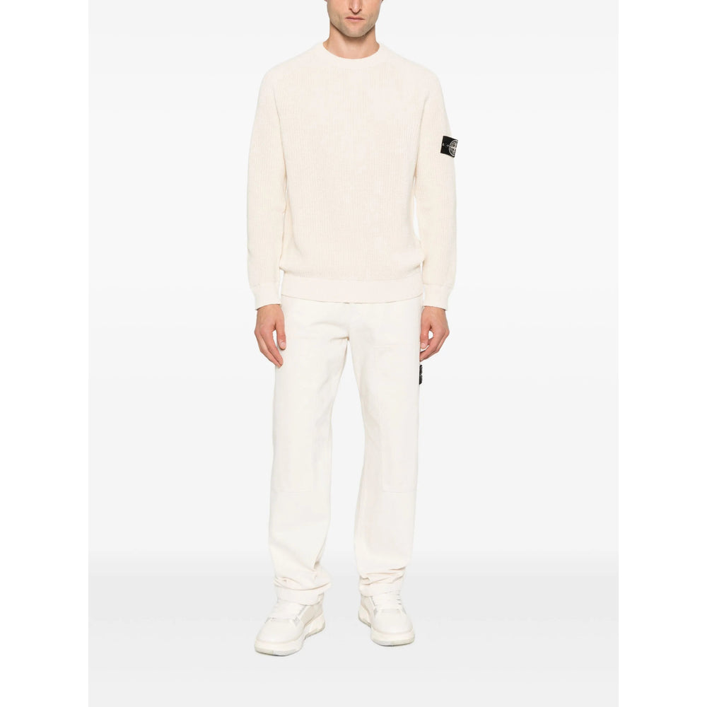 Textured Ribbed Crew Sweater