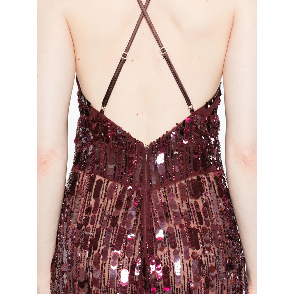 Burgundy Sequin Tote