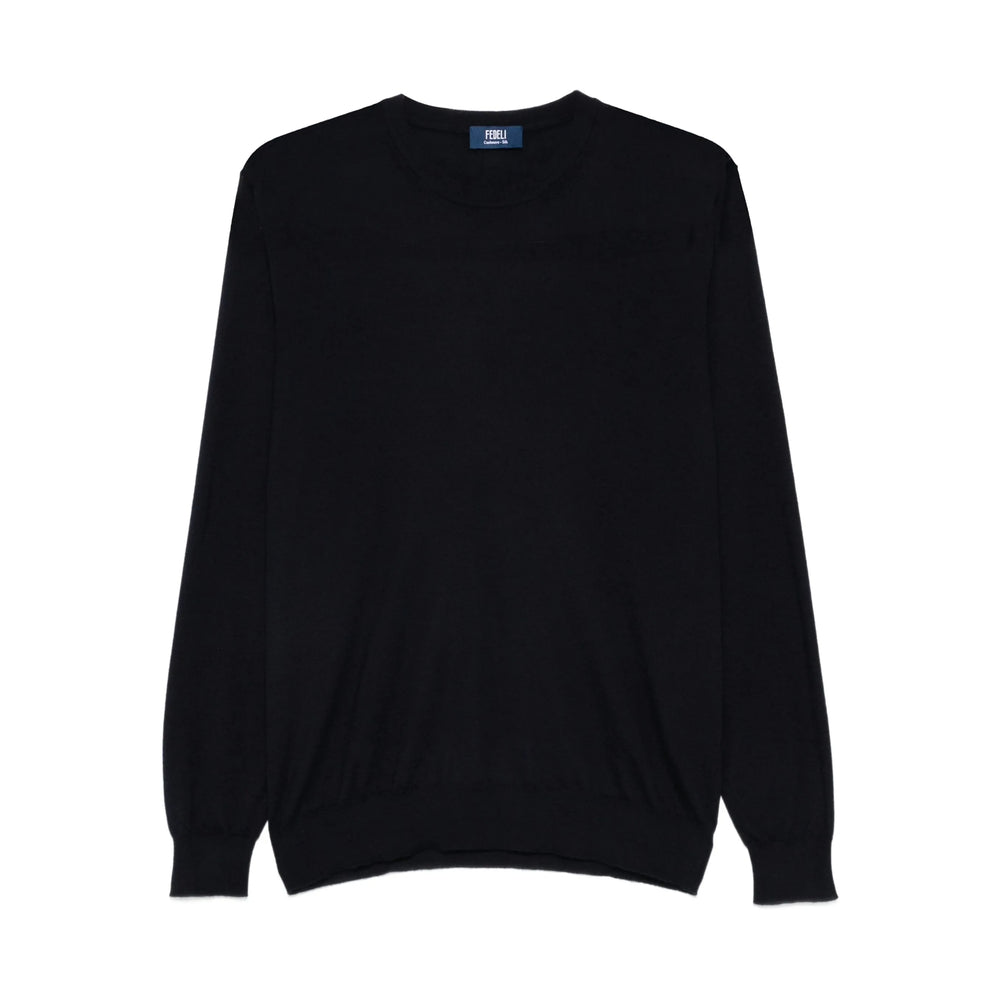 Dark Blue Silk Cashmere Sweater