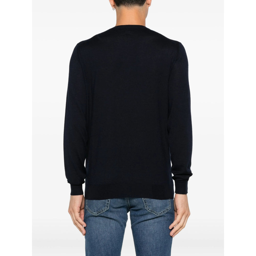 Dark Blue Silk Cashmere Sweater