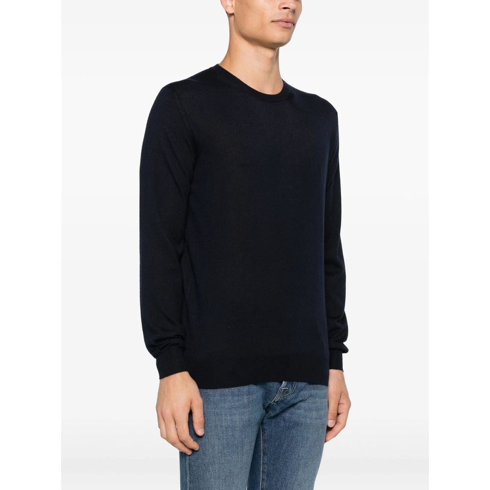 Dark Blue Silk Cashmere Sweater