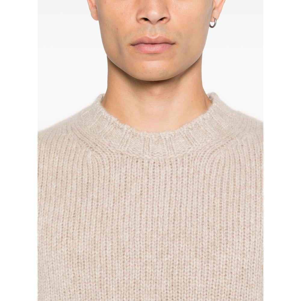 Soft Beige Cashmere Crew Sweater
