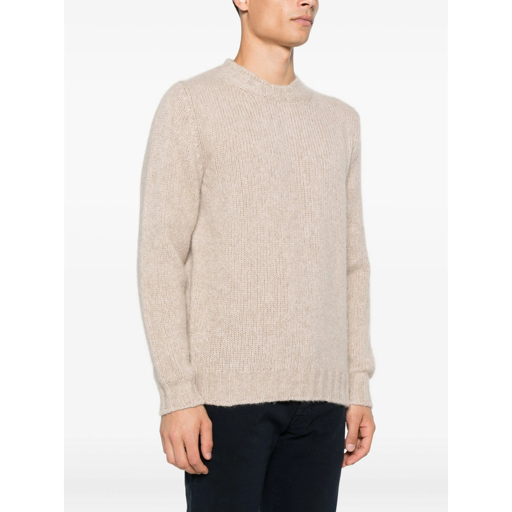 Soft Beige Cashmere Crew Sweater