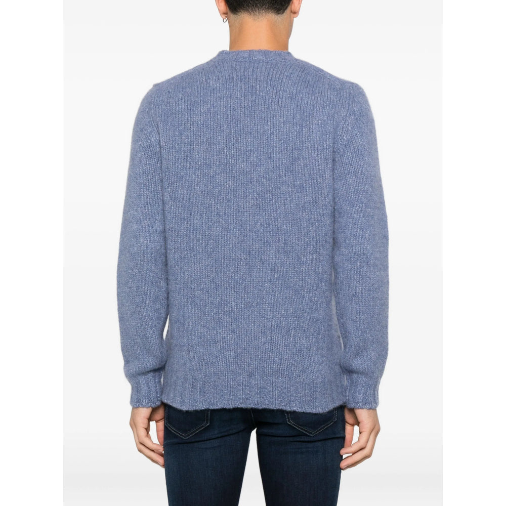Soft Blue Silk Cashmere Crew Sweater