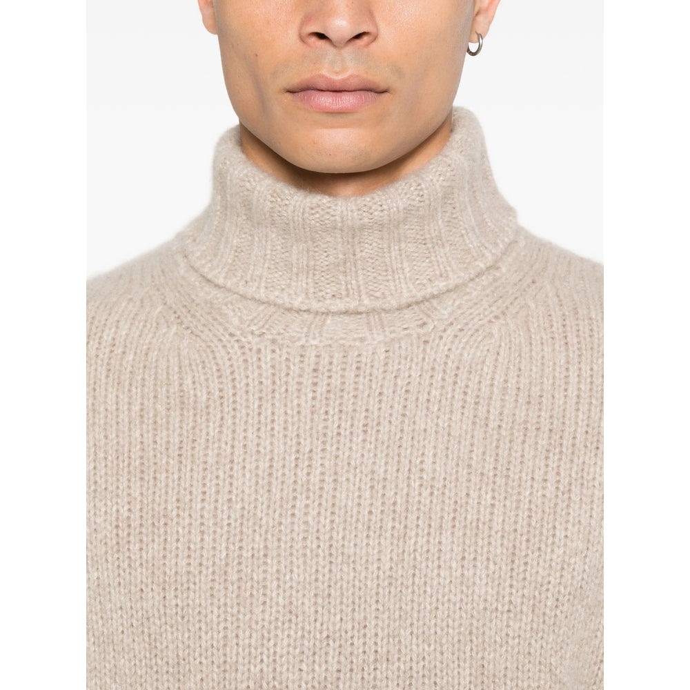Soft Rib Cashmere Turtleneck Sweater