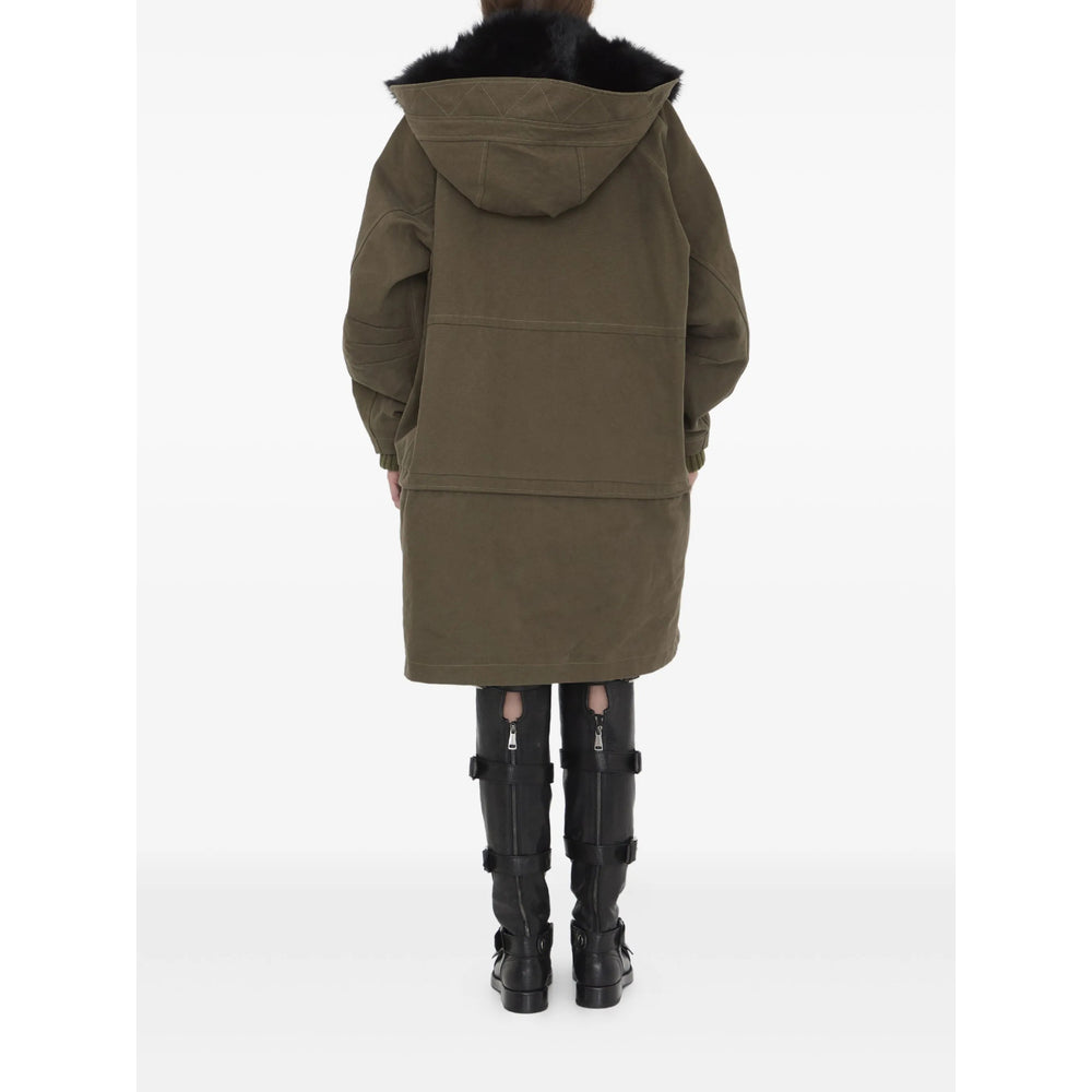 Green Fur Trim Jacket
