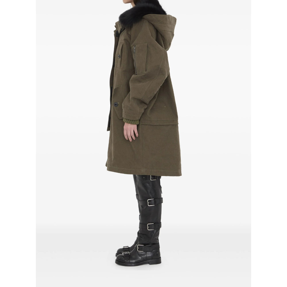 Green Fur Trim Jacket
