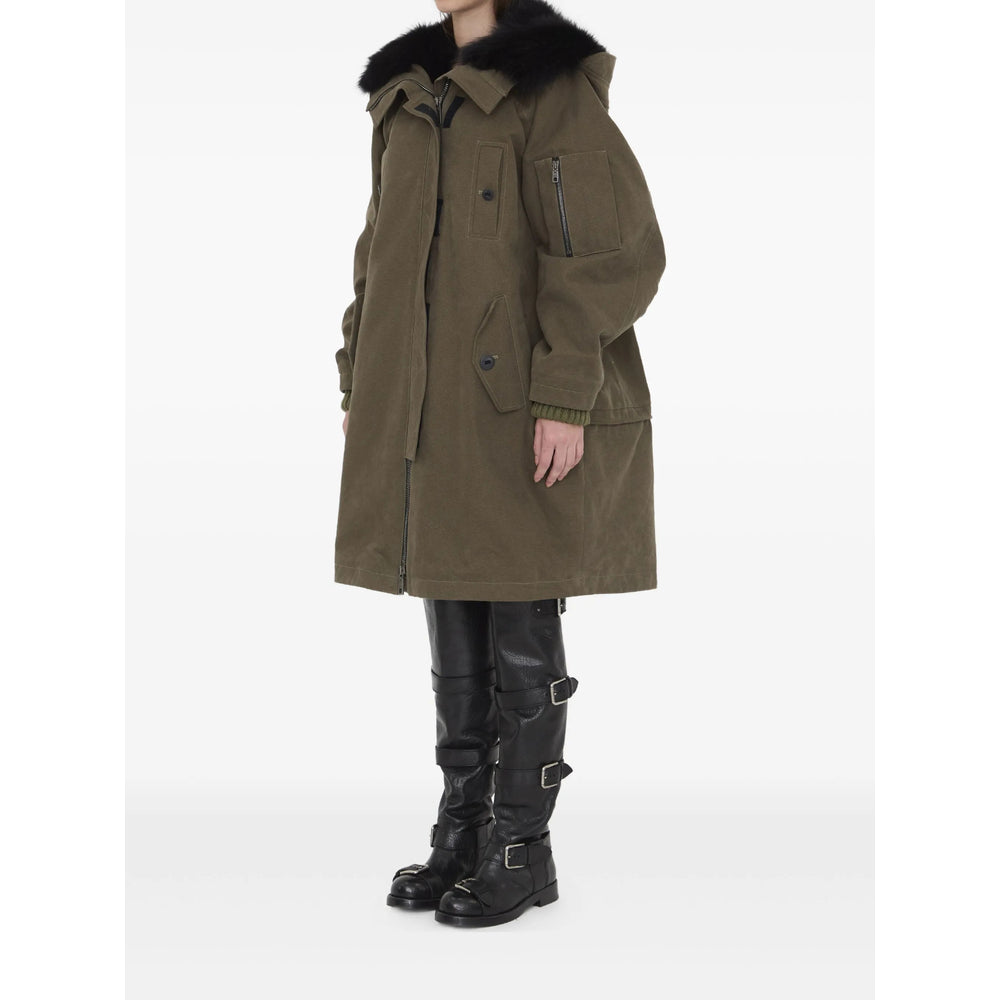 Green Fur Trim Jacket