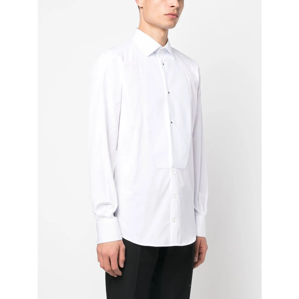 White Cotton Button-front Shirt