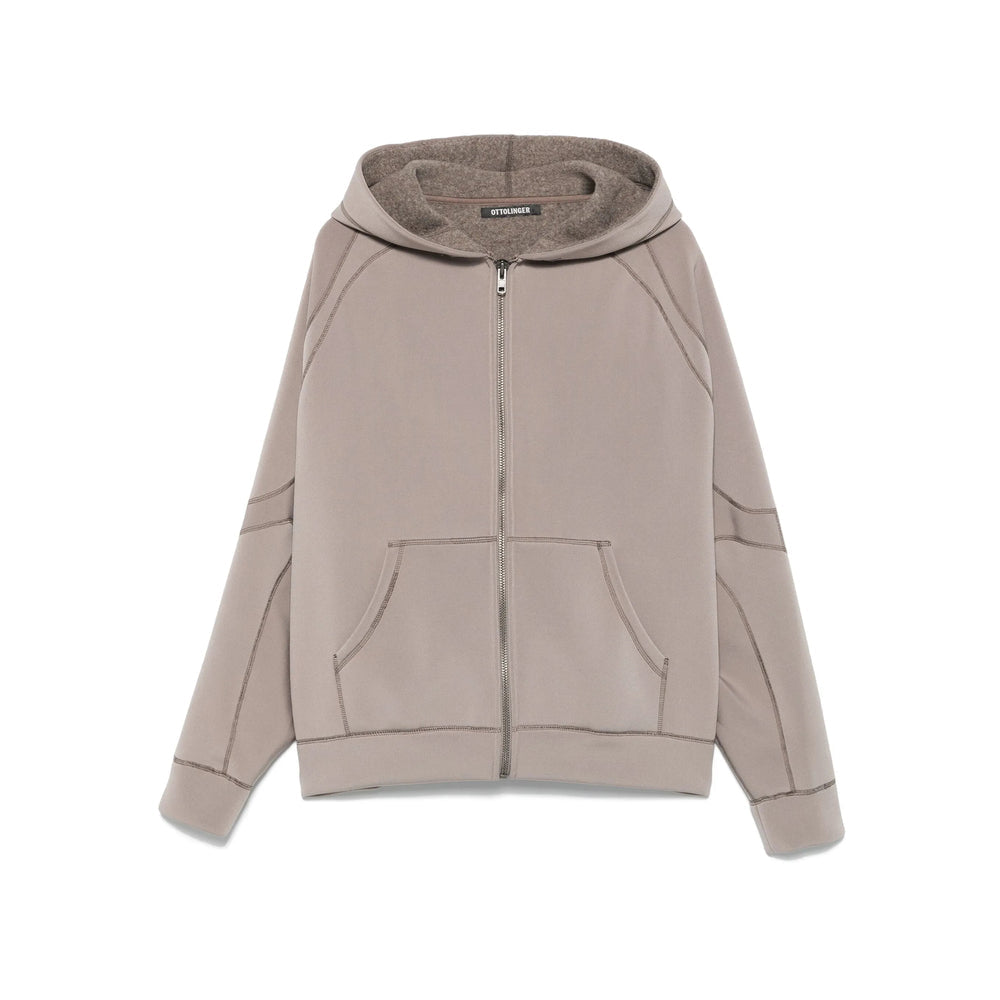 Clean Hooded Zip Sweater