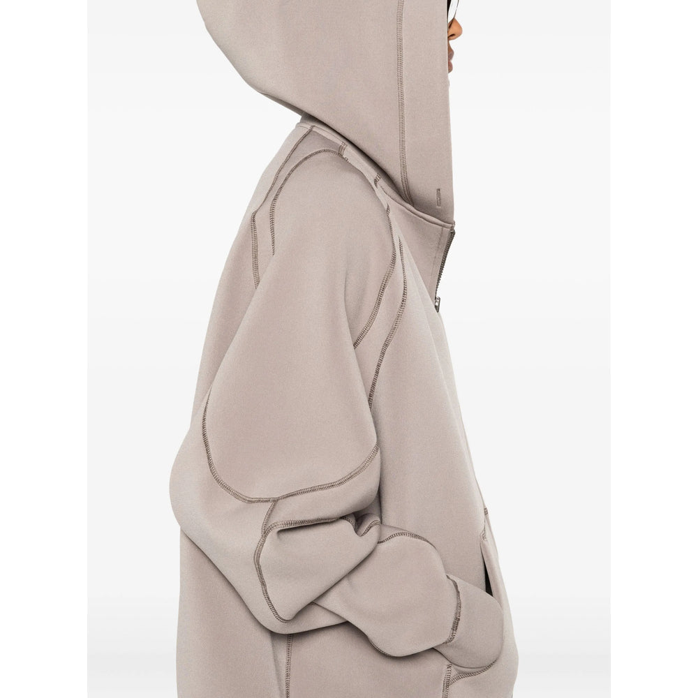 Clean Hooded Zip Sweater