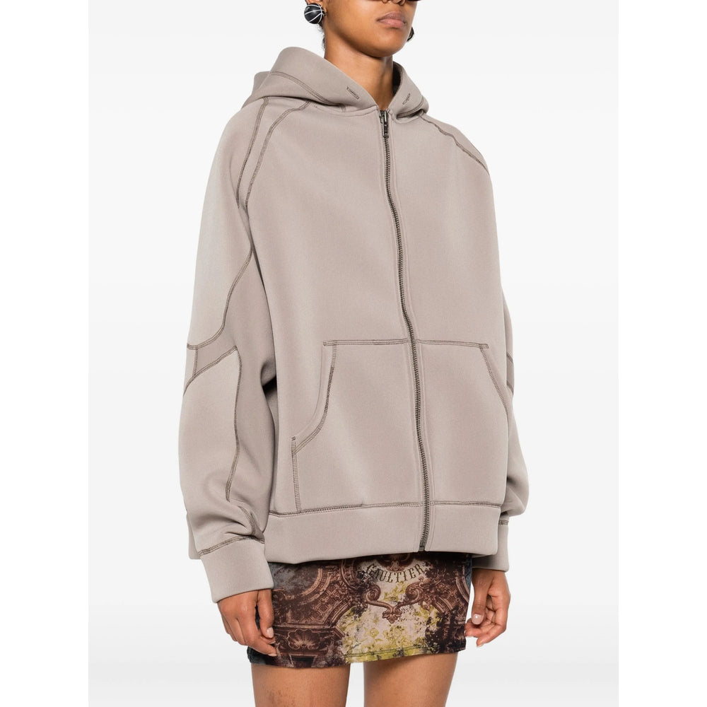 Clean Hooded Zip Sweater
